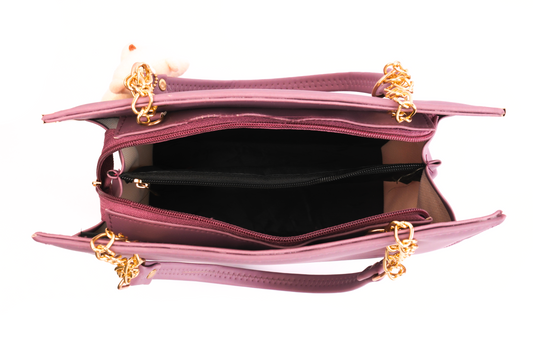 Stylish Women’s Tote Handbag for Office, College, Travel (Pink)