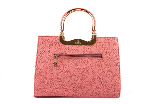 Soft Leather Satchel Bag for Women (Pink)