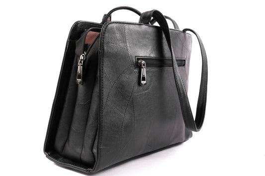 Stylish Women’s Tote Handbag for Office, College, Travel (Black)