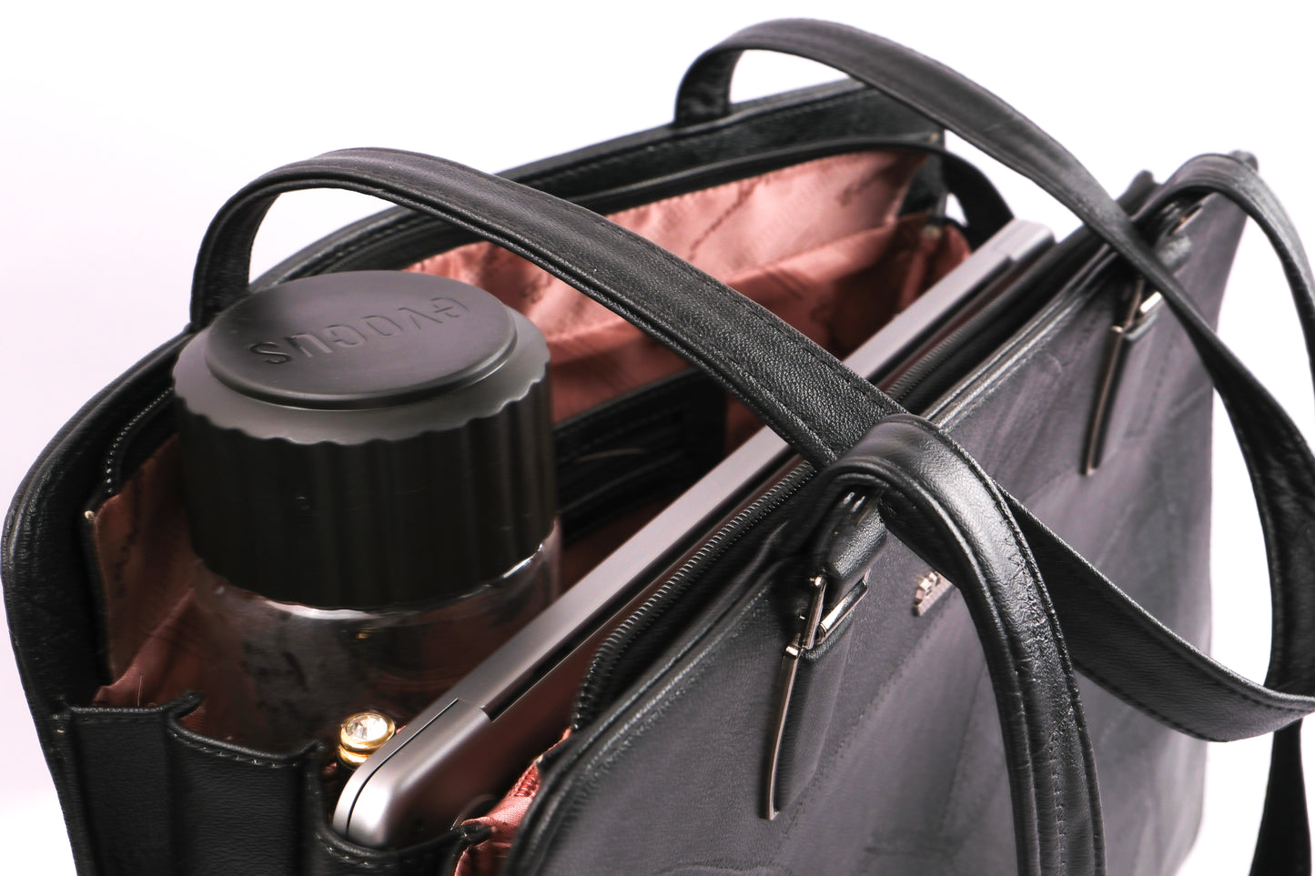 Stylish Women’s Tote Handbag for Office, College, Travel (Black)