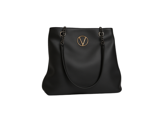 Stylish Women’s Tote Handbag for Office, College, Travel (Party Black)