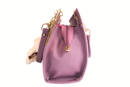 Stylish Women’s Tote Handbag for Office, College, Travel (Pink)