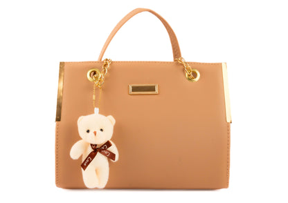 Stylish Women’s Tote Handbag for Office, College, Travel (Beige)