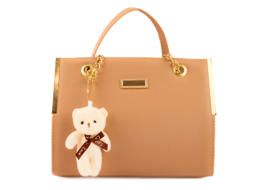 Stylish Women’s Tote Handbag for Office, College, Travel (Beige)