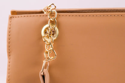 Stylish Women’s Tote Handbag for Office, College, Travel (Beige)