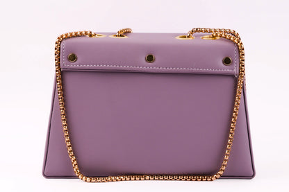 Leather Sling Bag for Women , 4 Pockets (Rich Purple)