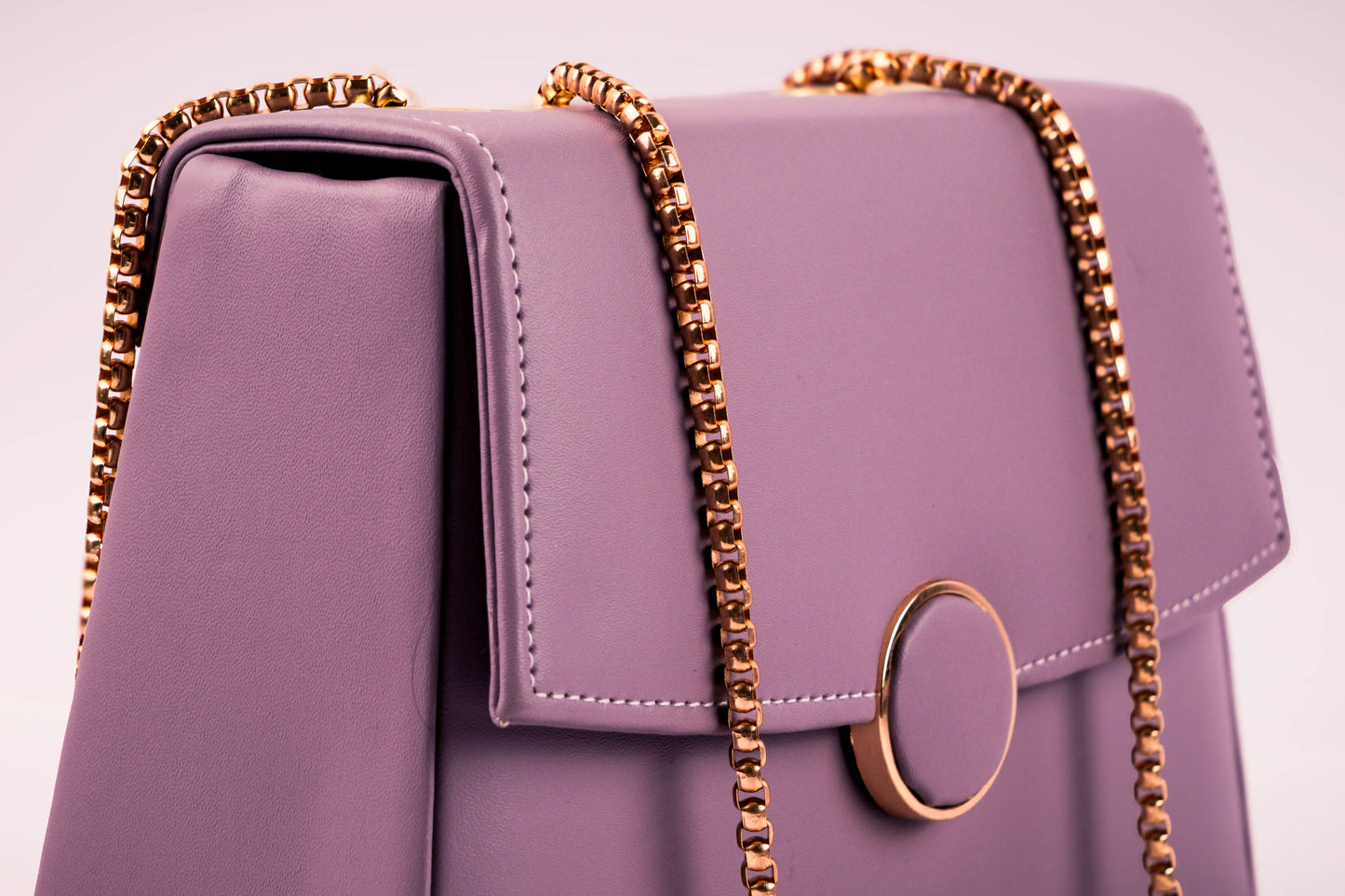 Leather Sling Bag for Women , 4 Pockets (Rich Purple)