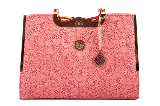 Soft Leather Satchel Bag for Women (Pink)