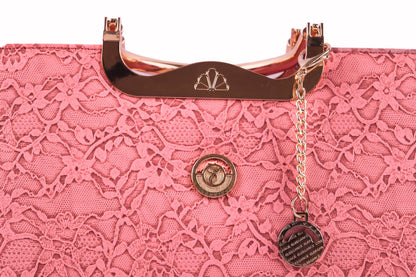Soft Leather Satchel Bag for Women (Pink)