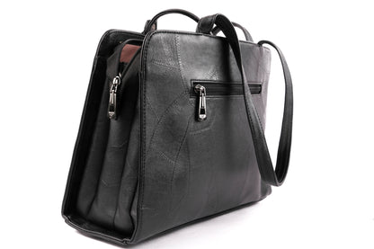 Stylish Women’s Tote Handbag for Office, College, Travel (Black)