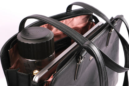 Stylish Women’s Tote Handbag for Office, College, Travel (Black)
