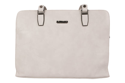 Stylish Women’s Tote Handbag for Office, College, Travel (Light Grey)
