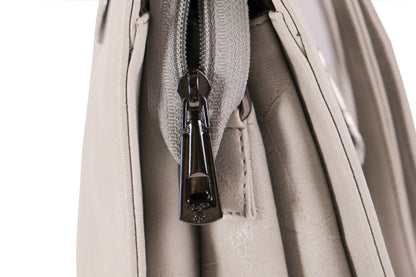 Stylish Women’s Tote Handbag for Office, College, Travel (Light Grey)
