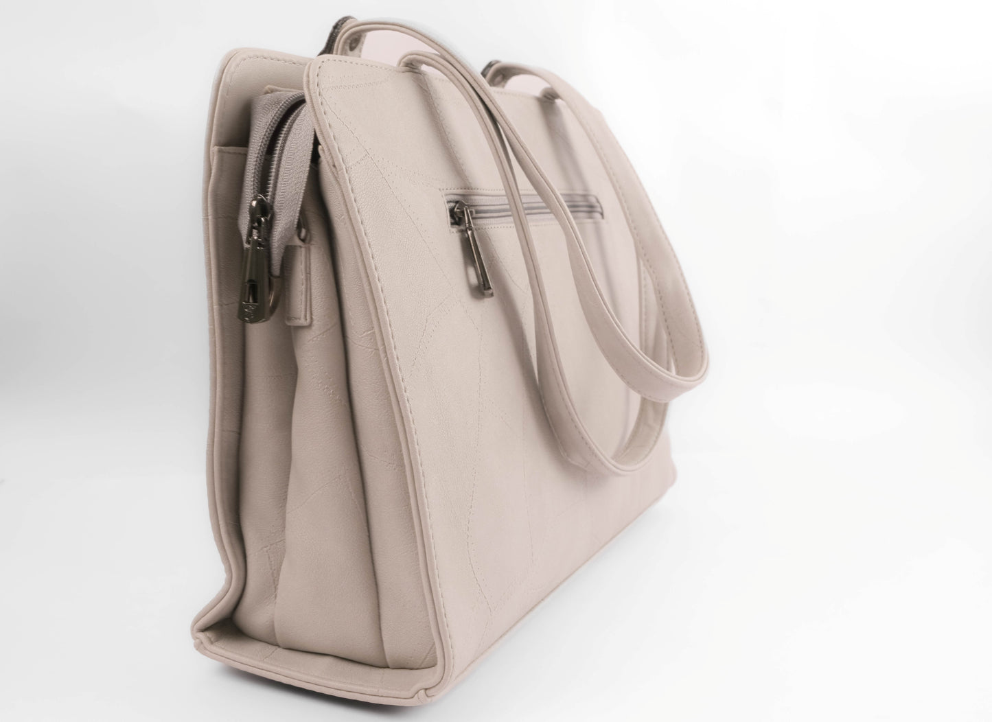 Stylish Women’s Tote Handbag for Office, College, Travel (Light Grey)