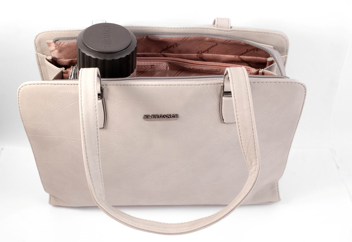 Stylish Women’s Tote Handbag for Office, College, Travel (Light Grey)