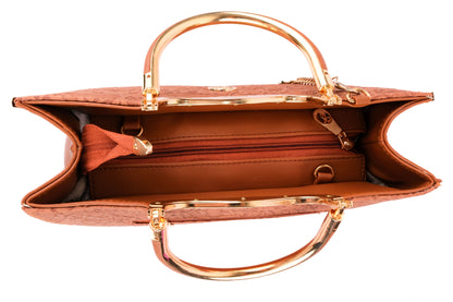 Soft Leather Satchel Bag for Women (Brown)