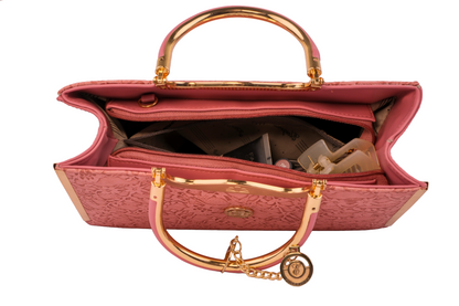 Soft Leather Satchel Bag for Women (Pink)