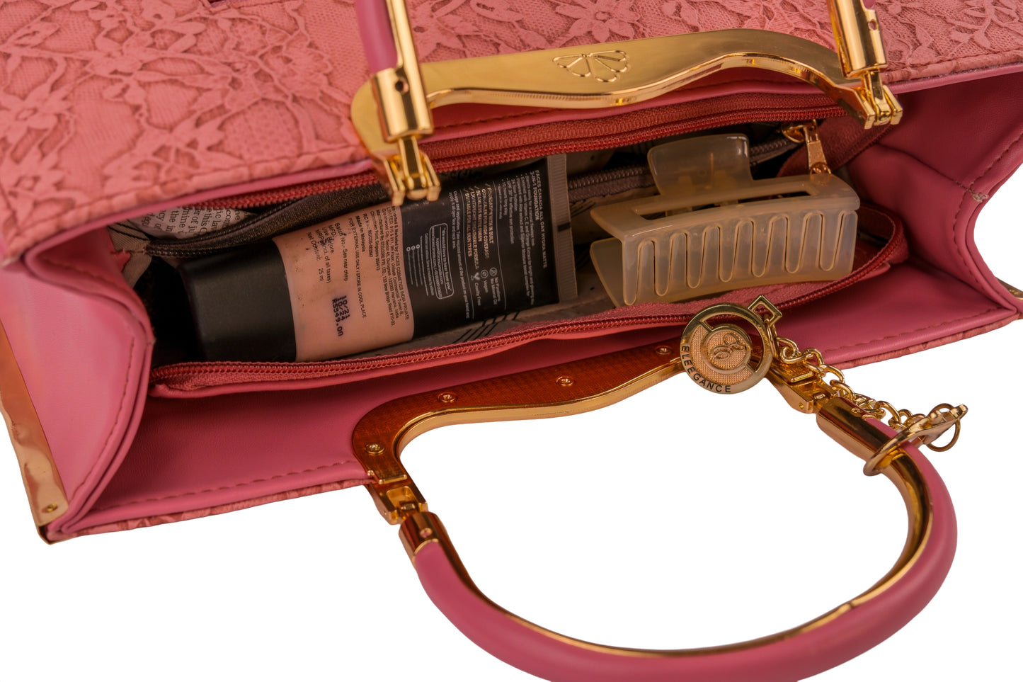 Soft Leather Satchel Bag for Women (Pink)