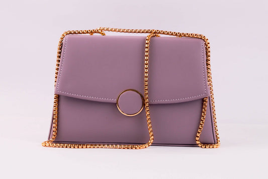 Leather Sling Bag for Women , 4 Pockets (Rich Purple)