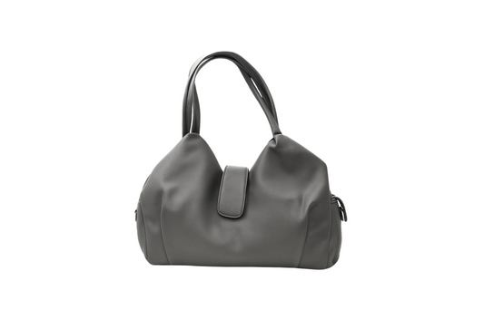 Soft Leather Satchel Bag for Women (Midnight Grey)
